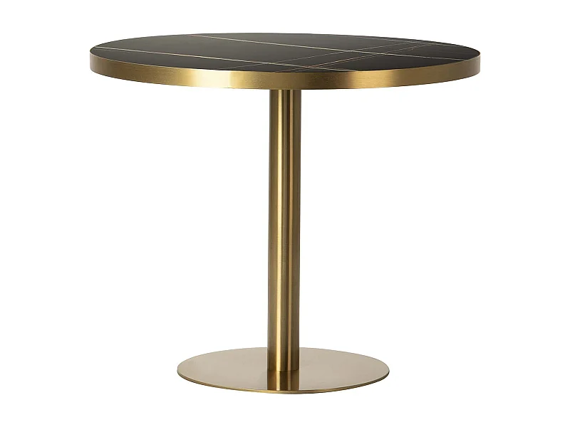 Mesa Comedor Acero Inoxidable Piedra Lodi 90x90x75 Cm