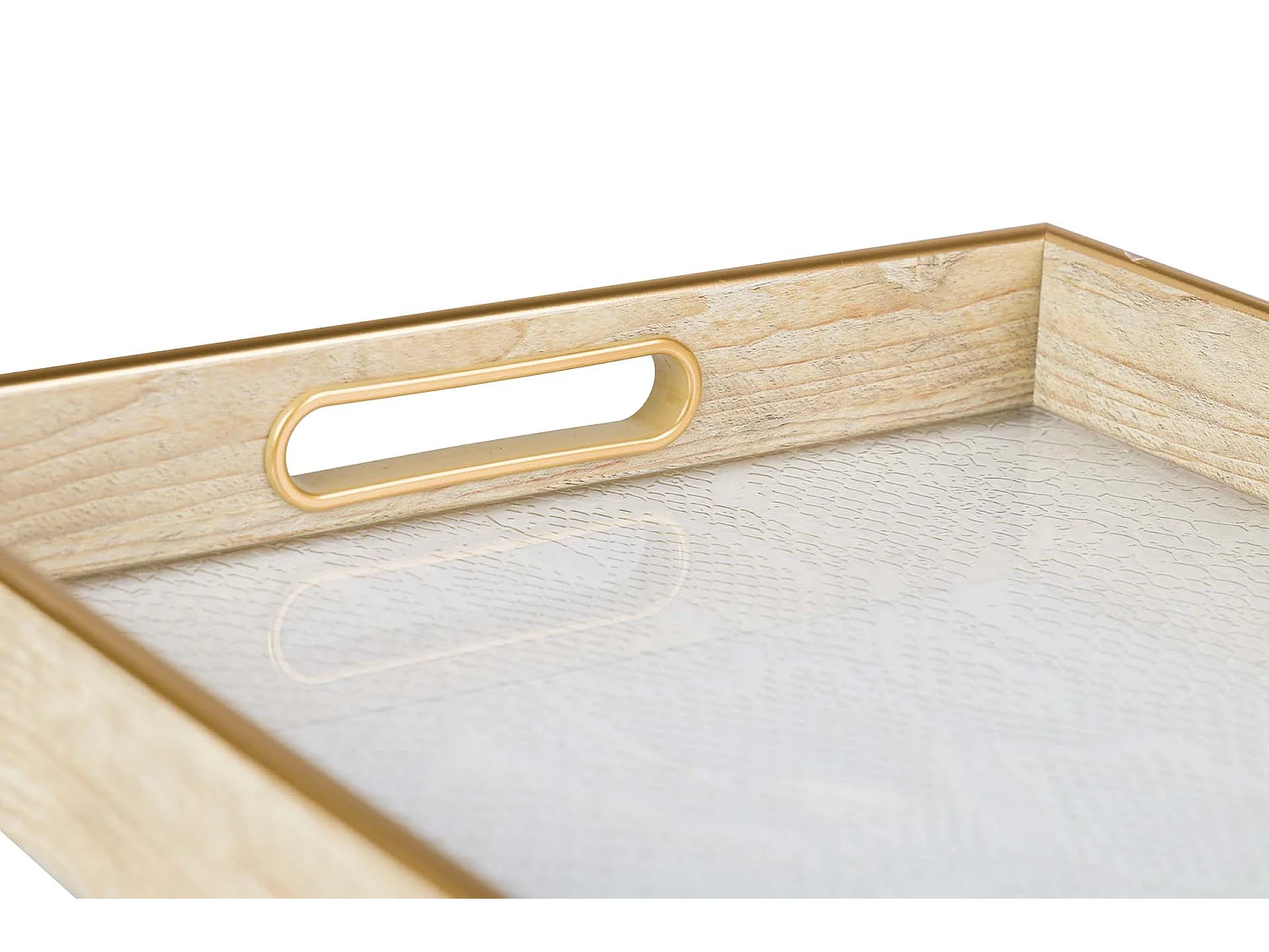 Set 2 Bandejas Cristal Pu 40x30x5 35x25x5 Cm