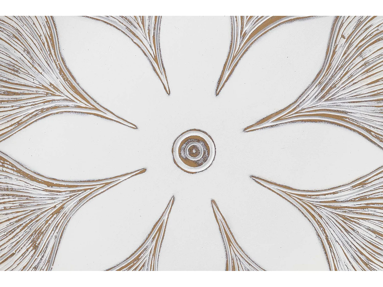 Centro Resina Blanco Marron 36x36x5 Cm