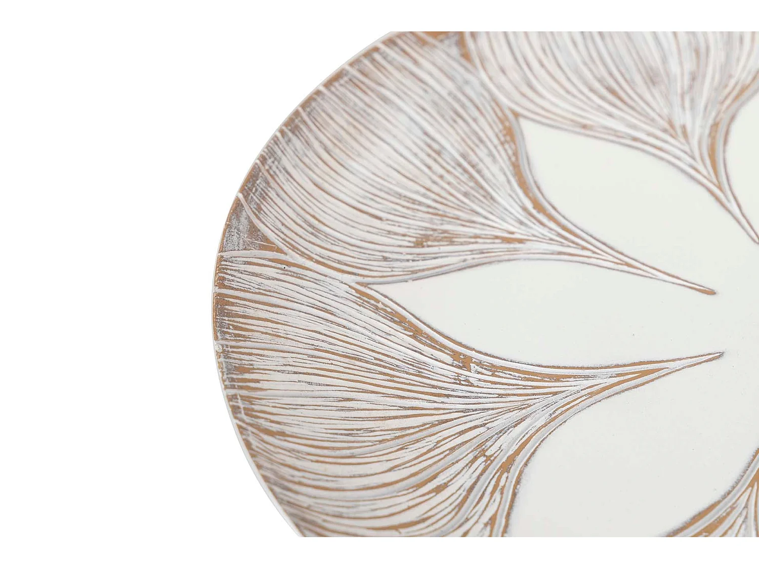 Centro Resina Blanco Marron 36x36x5 Cm