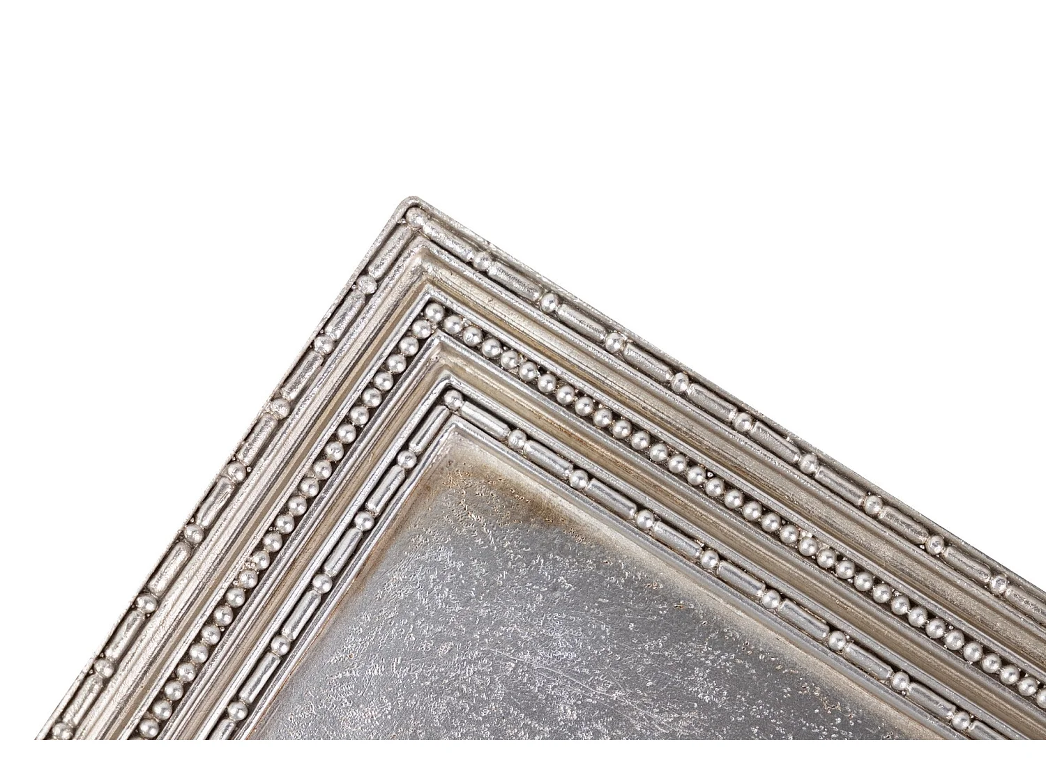 Bandeja Resina Plateada 25x14,5x2,5 Cm