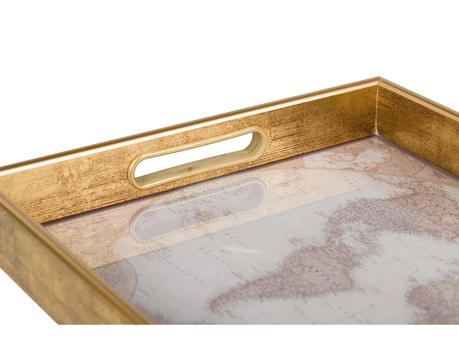 Set 2 Bandejas Cristal Pu 40x30x5 35x25x5 Cm