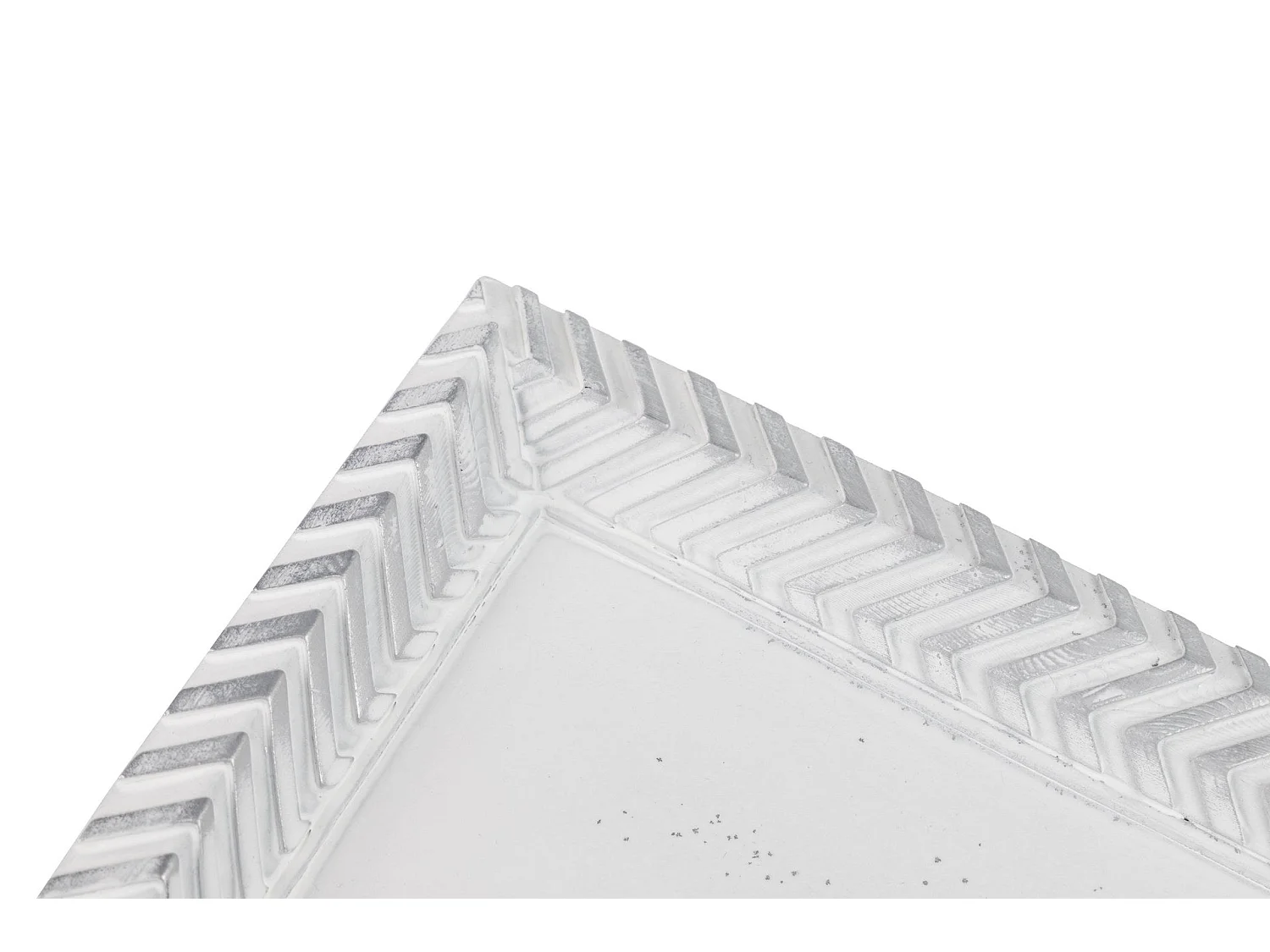 Bandeja Resina Plateada Blanca 25x15x2 Cm