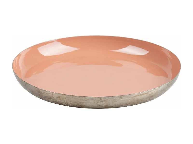 Centro Metal Rosa 26x26x3 Cm