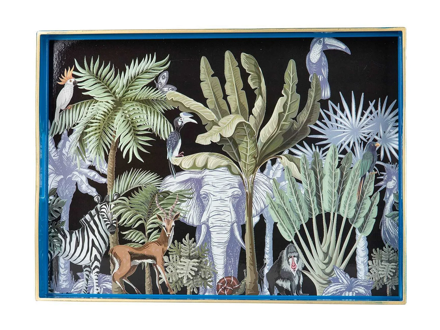 Set 2 Bandejas Safari 47,5x35x4/40x26x3,5 Cm