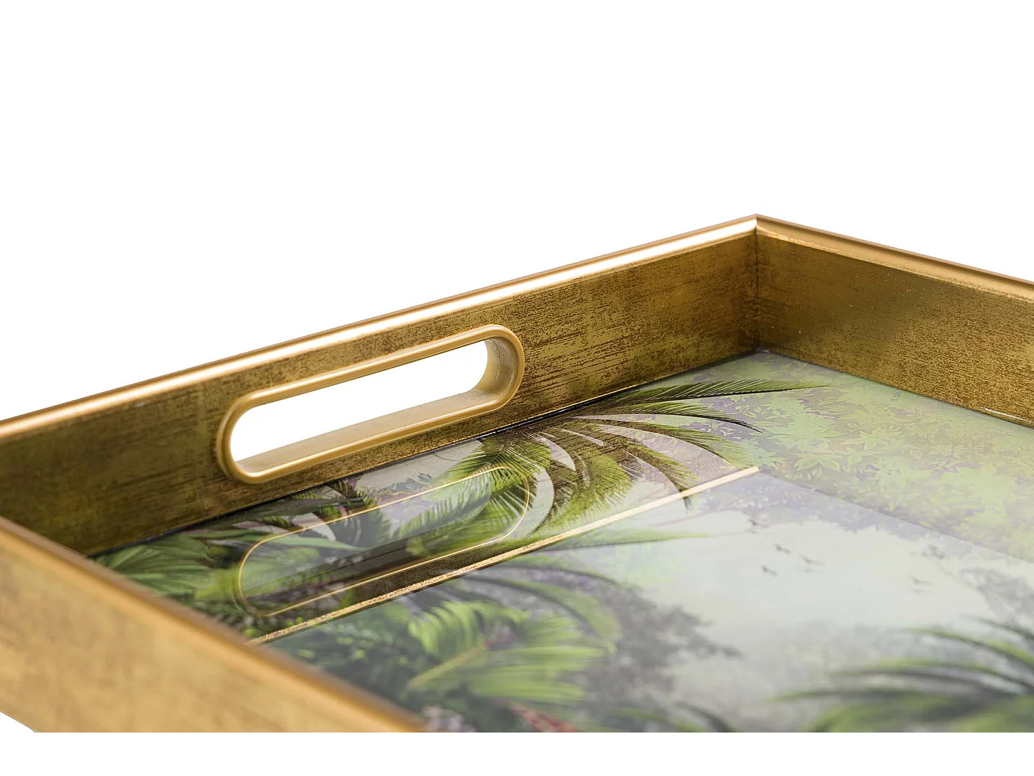 Set 2 Bandejas Cristal Pu 40x30x5 35x25x5 Cm