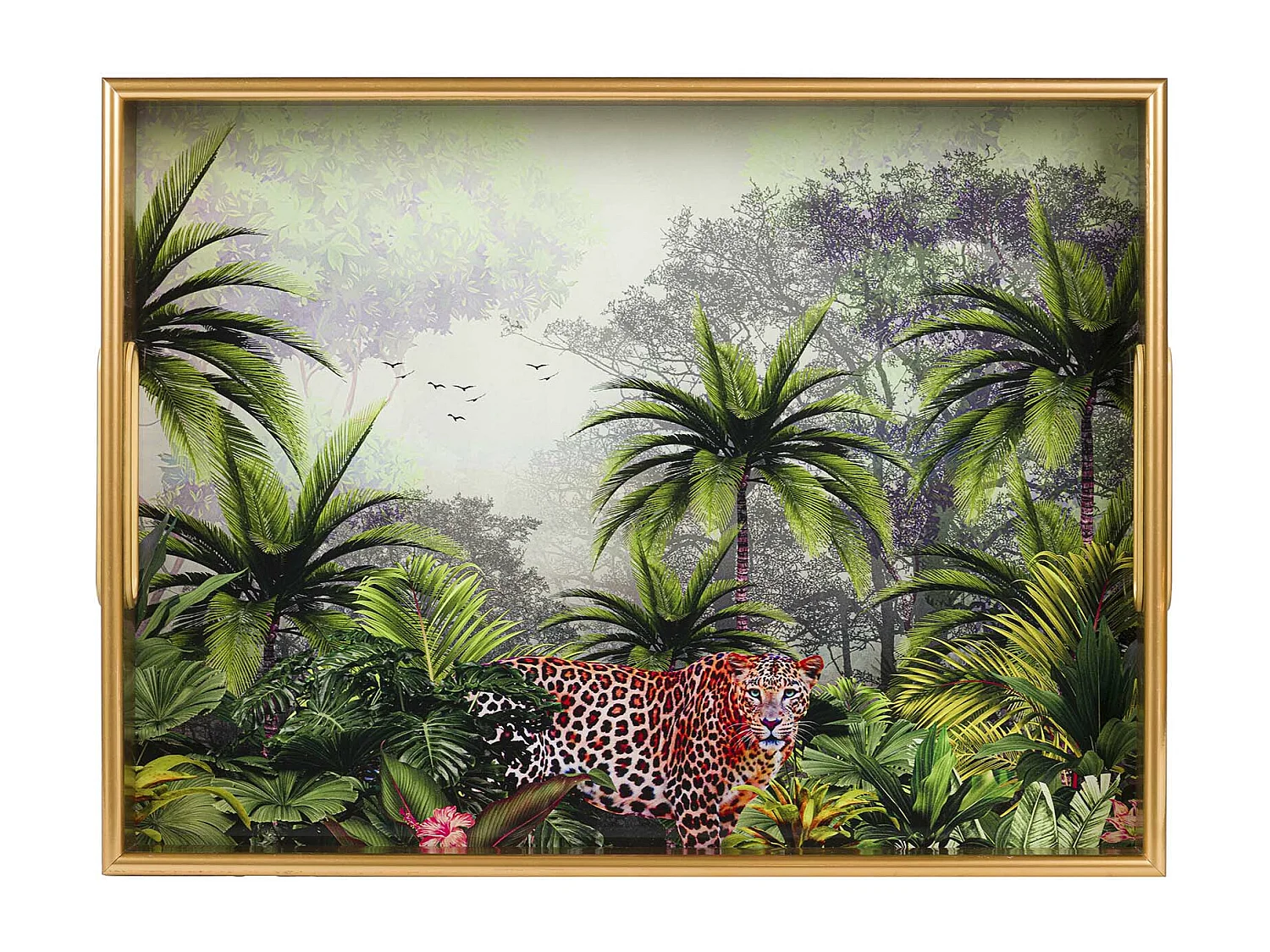 Set 2 Bandejas Cristal Pu 40x30x5 35x25x5 Cm