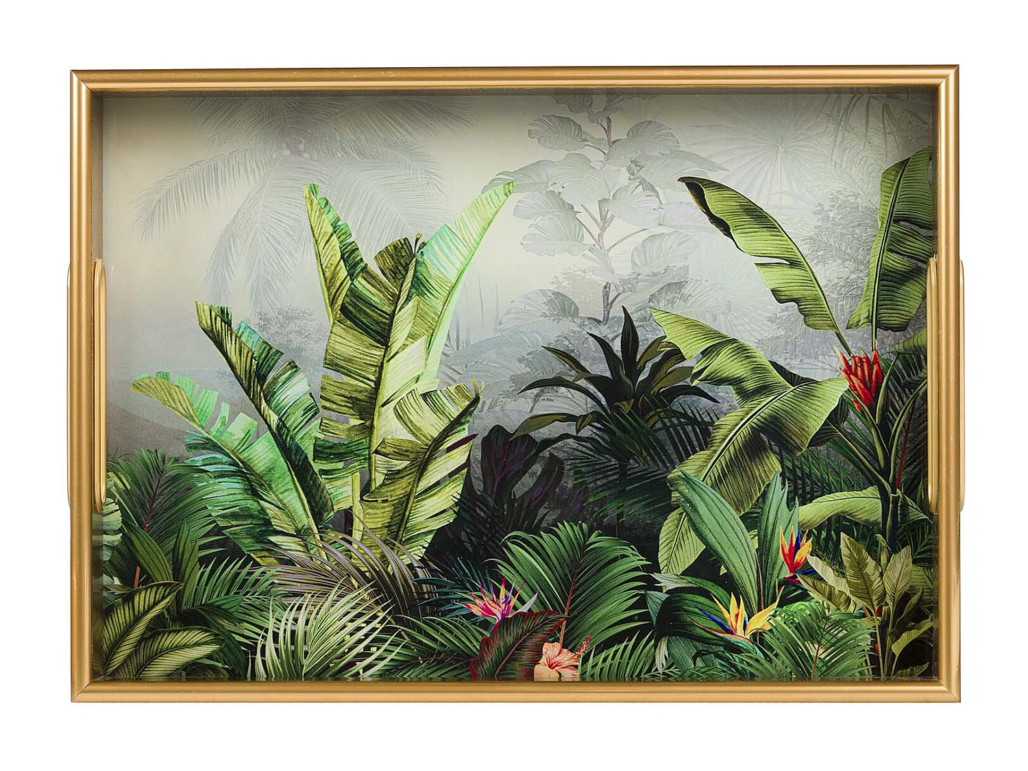 Set 2 Bandejas Cristal Pu 40x30x5 35x25x5 Cm