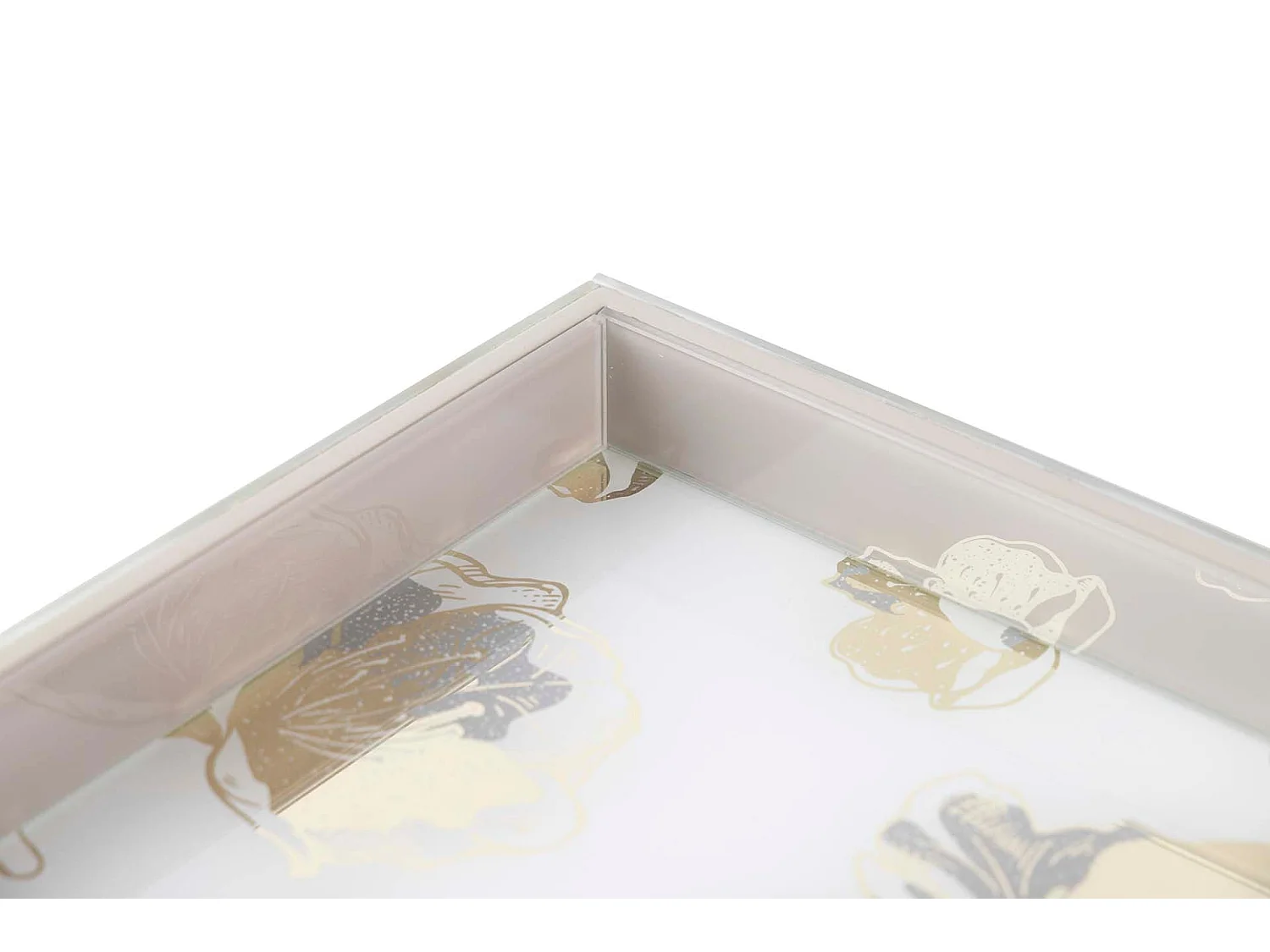 Bandeja Cristal Impresion Foil 26x18x3 Cm