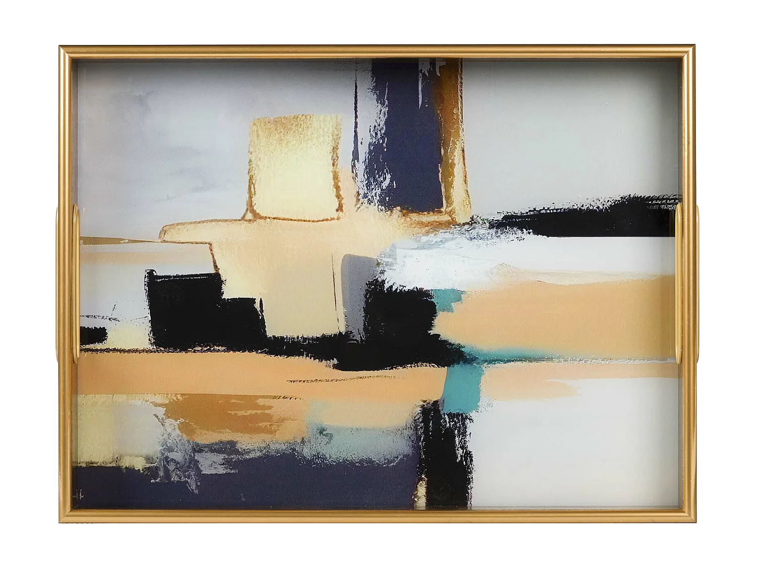 Set 2 Bandejas Cristal Pu 40x30x5 35x25x5 Cm