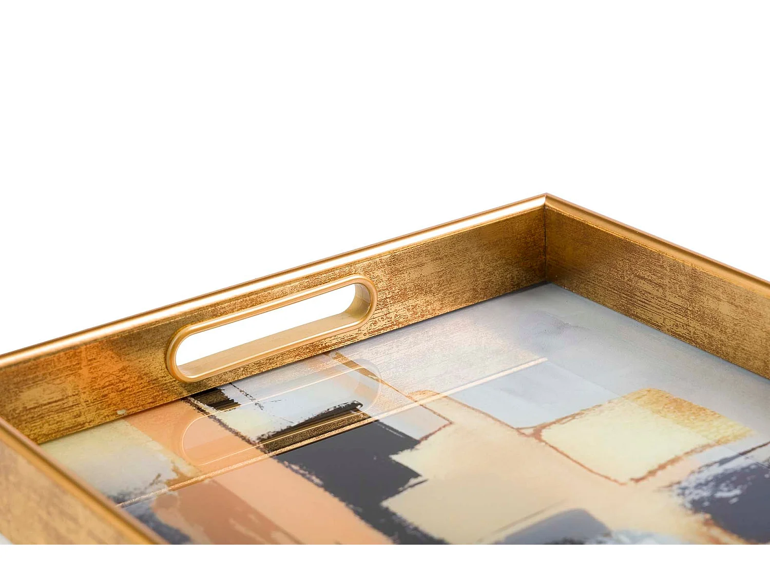 Set 2 Bandejas Cristal Pu 40x30x5 35x25x5 Cm