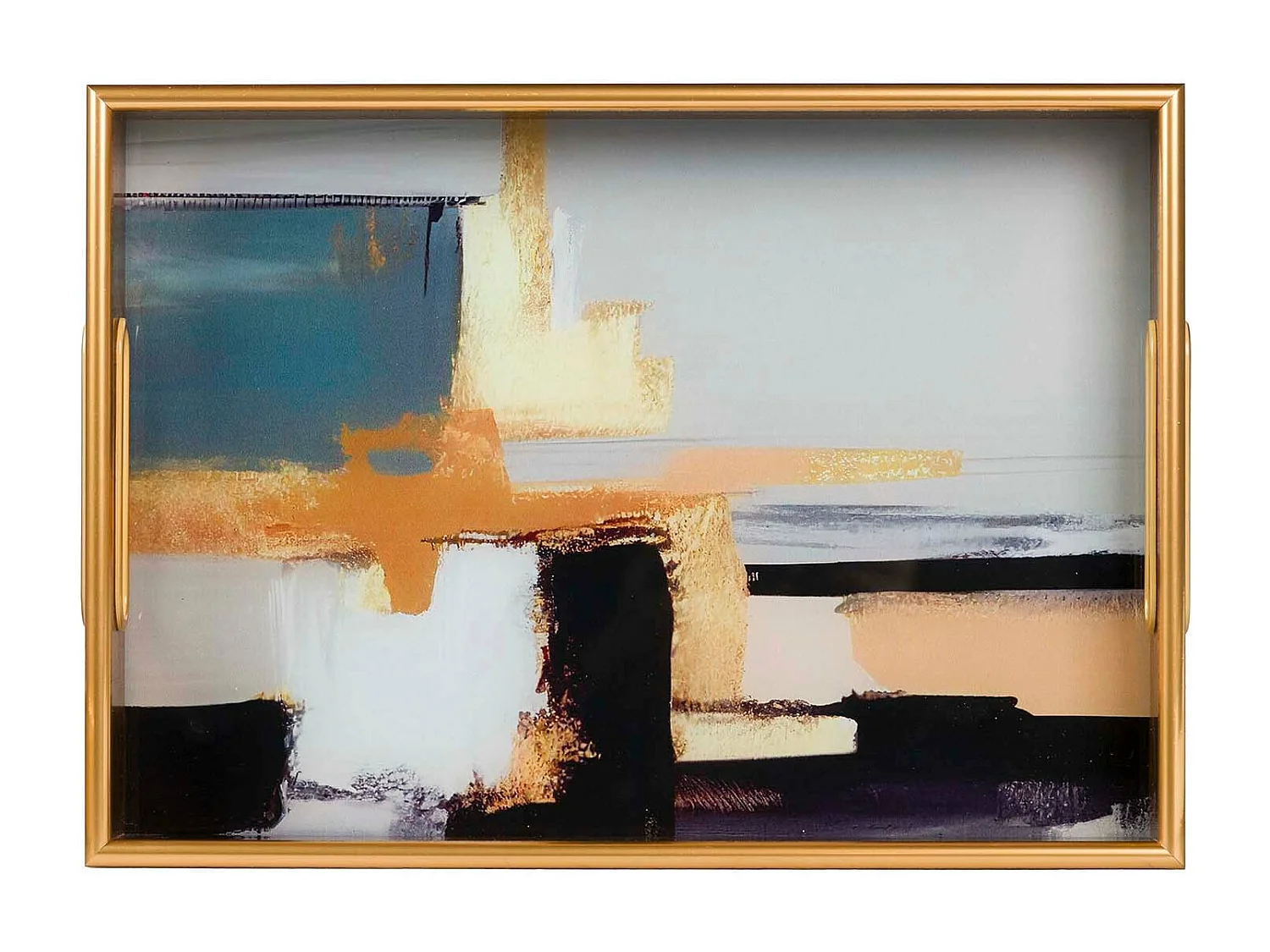 Set 2 Bandejas Cristal Pu 40x30x5 35x25x5 Cm