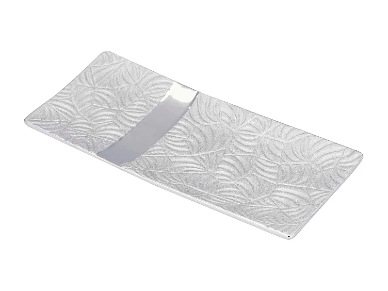 Centro Ceramica Plateado 31x14x3 Cm