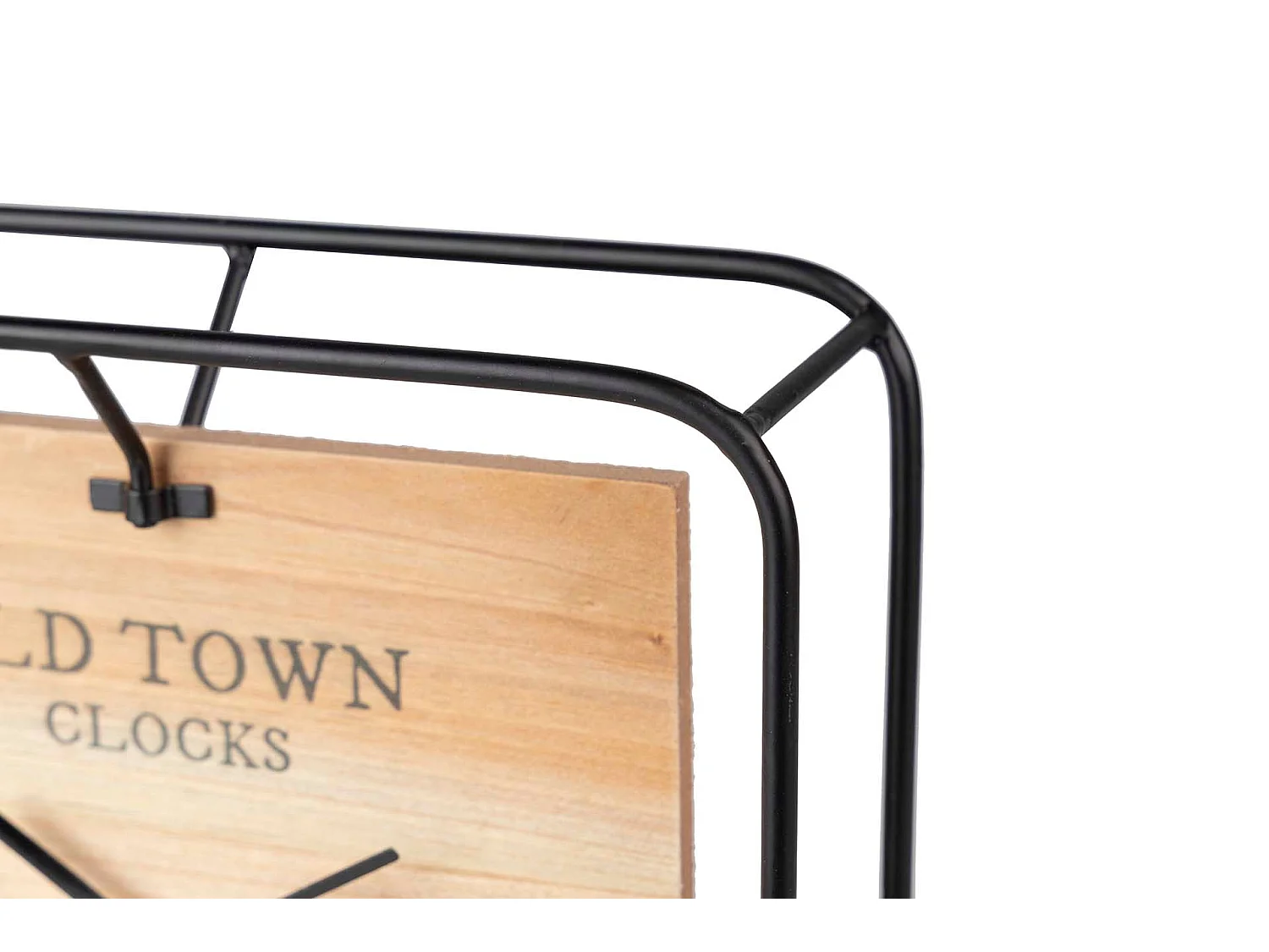 Reloj Sobremesa Metal Madera 21,5x6,5x21,5 Cm