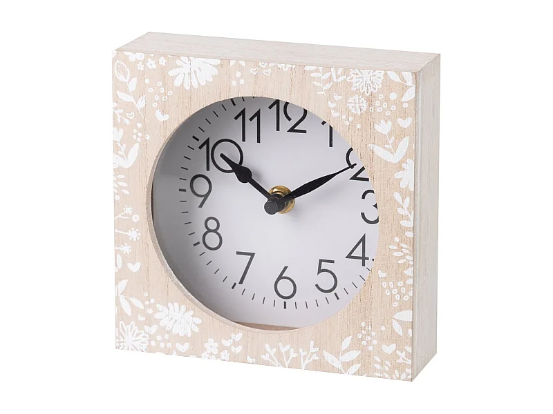 Reloj Arbol Natural Blanco 15x5x15 Cm