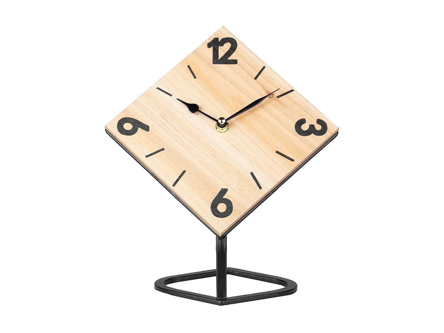 Reloj Sobremesa Metal Madera 25x14x26 Cm