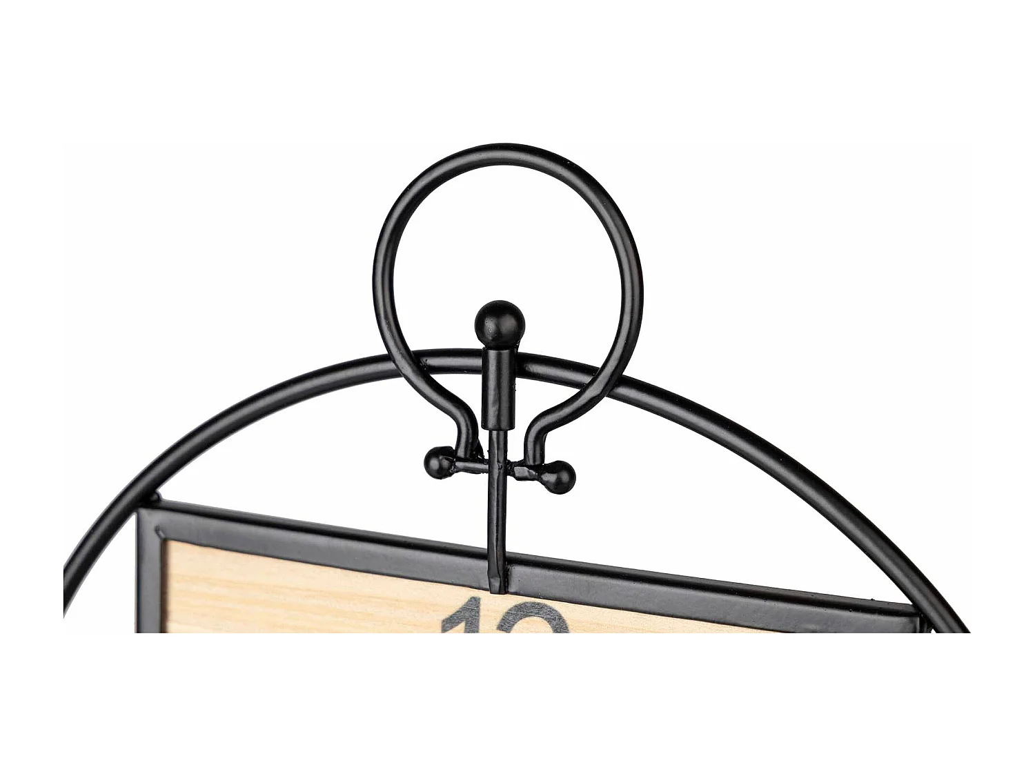 Reloj Sobremesa Metal Madera 23x7x26,5 Cm