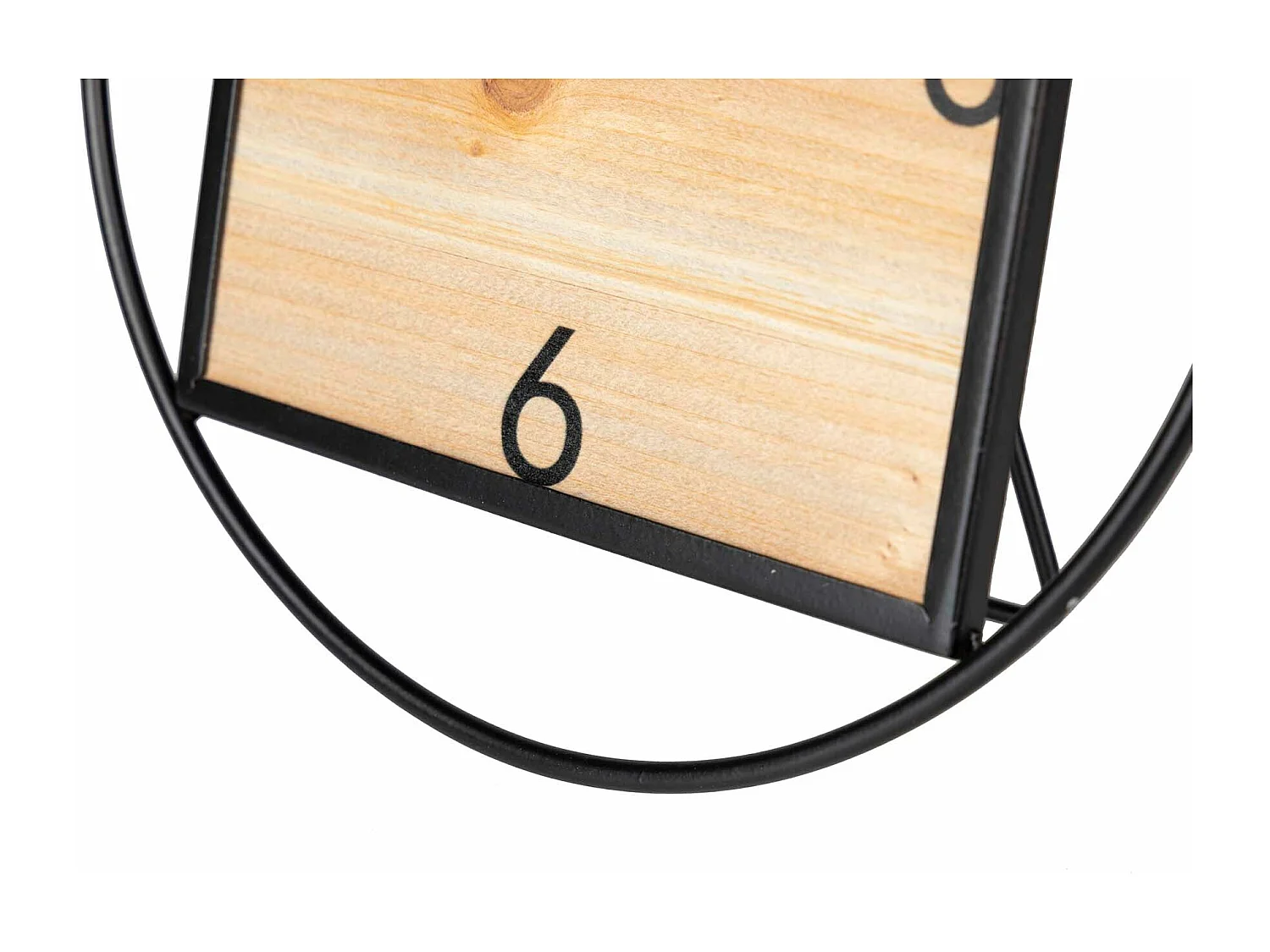 Reloj Sobremesa Metal Madera 23x7x26,5 Cm