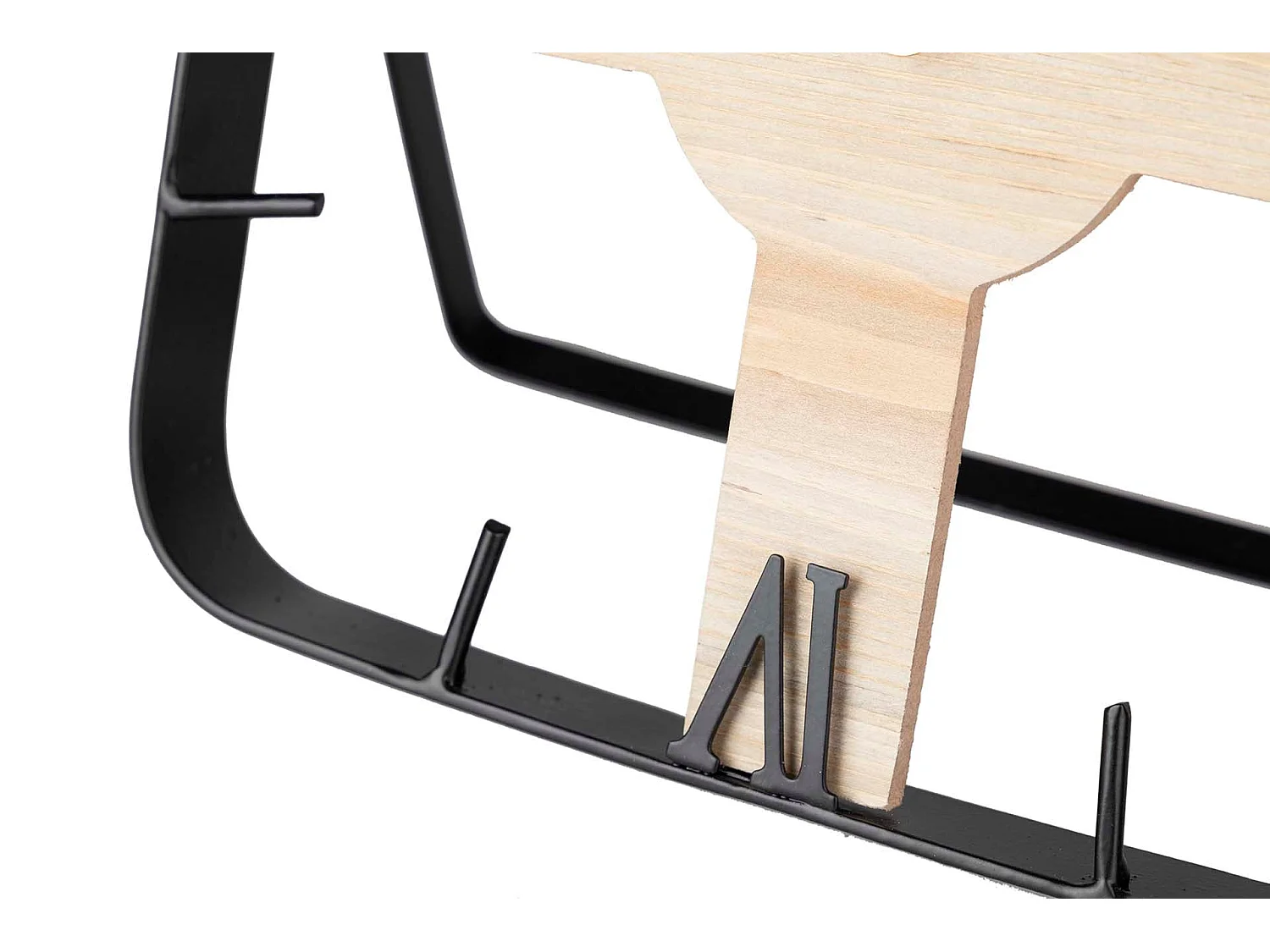 Reloj Sobremesa Metal Madera 23x2,5x23 Cm