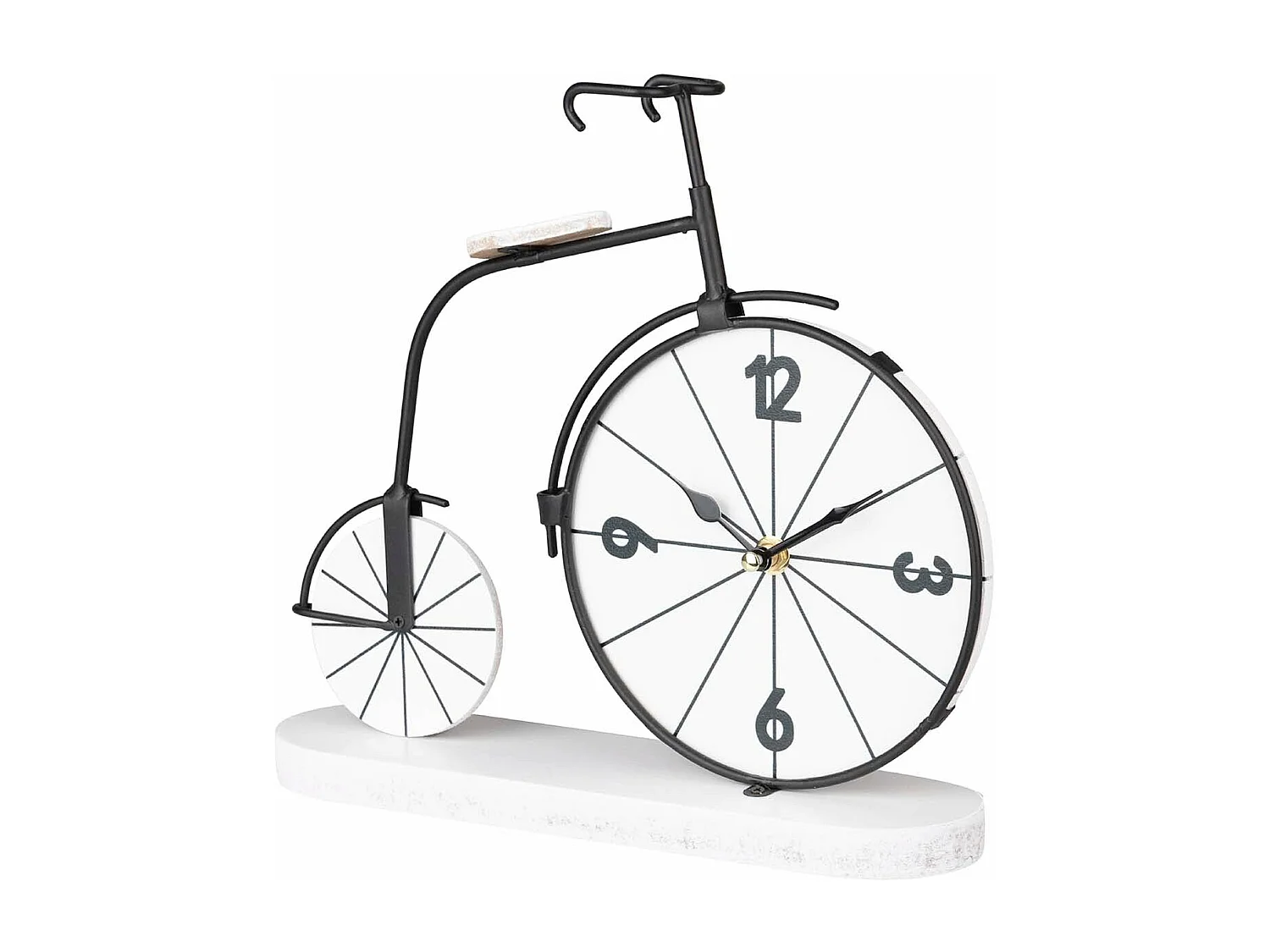 Reloj Sobremesa Metal Madera 29x7x27 Cm