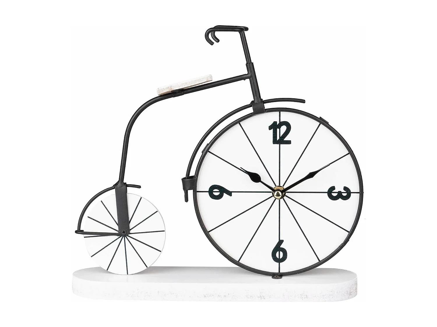 Reloj Sobremesa Metal Madera 29x7x27 Cm