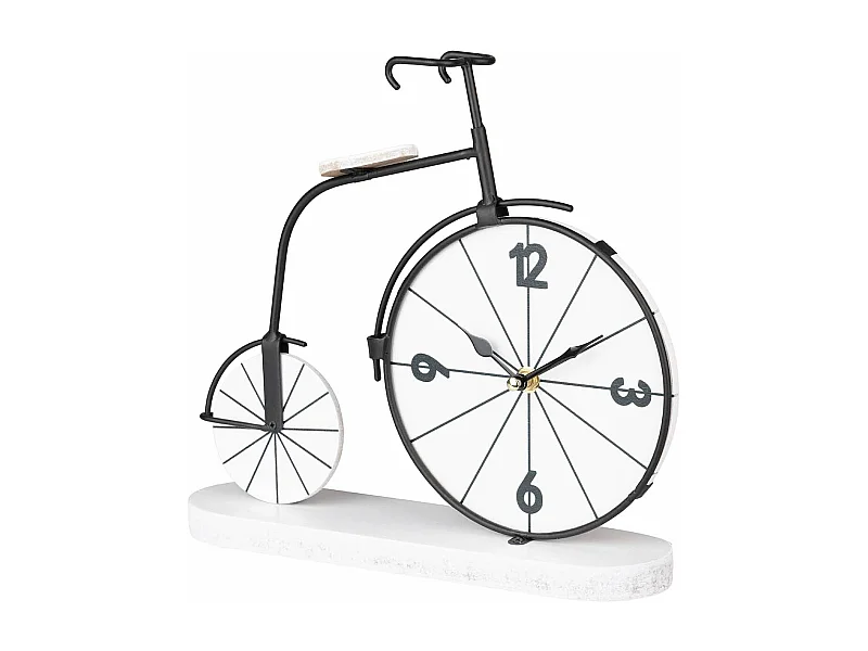 Reloj Sobremesa Metal Madera 29x7x27 Cm