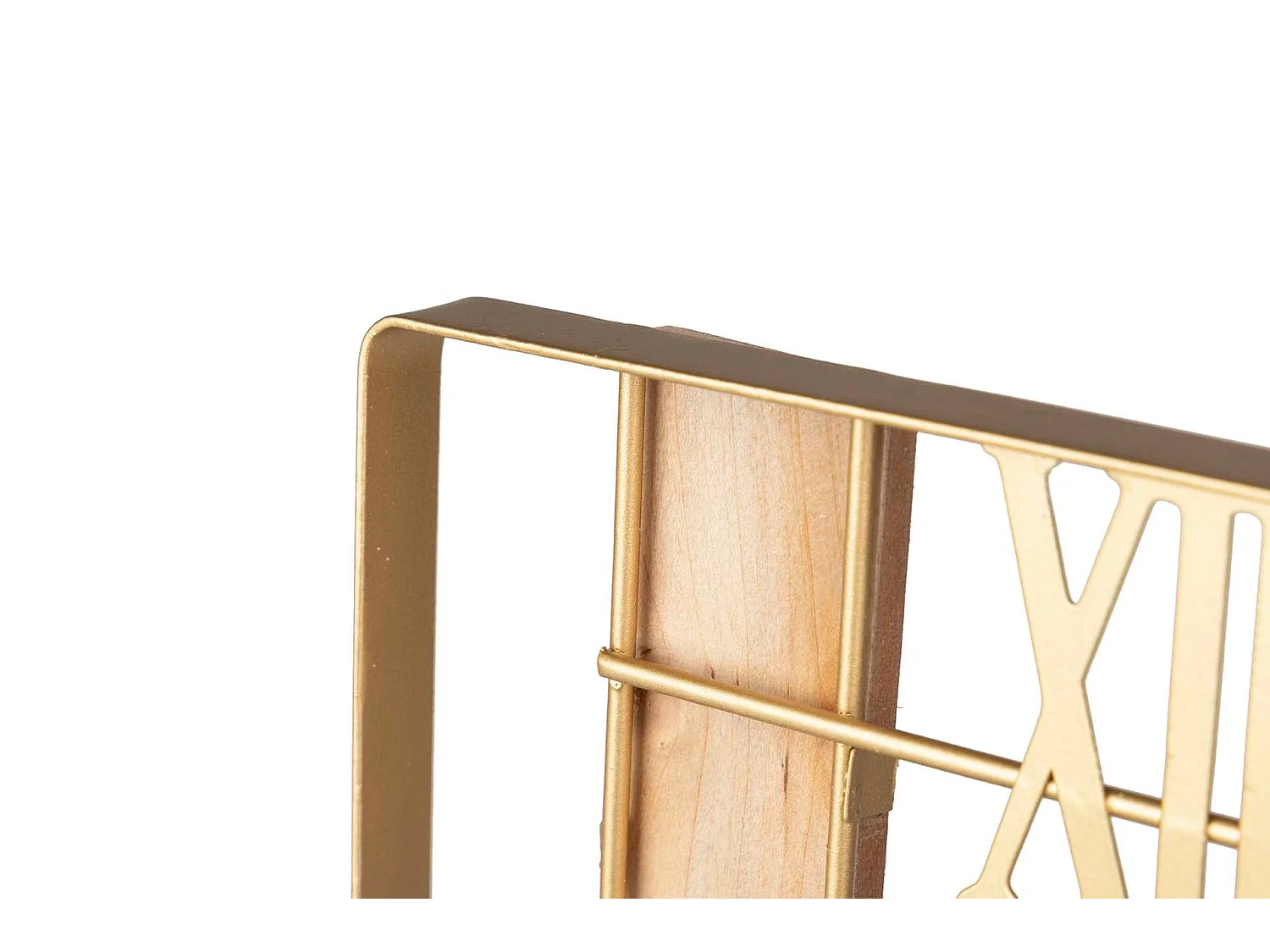 Reloj Sobremesa Metal Madera 23x7x28,5 Cm