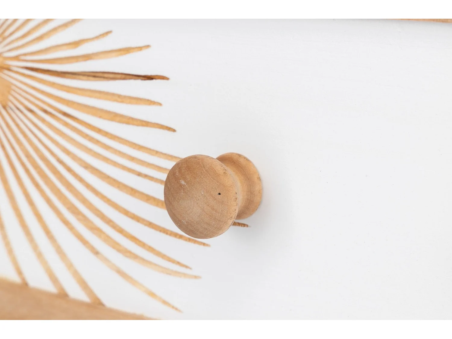 Percha Pared 3 Ganchos Madera Talla 52x4x15 Cm