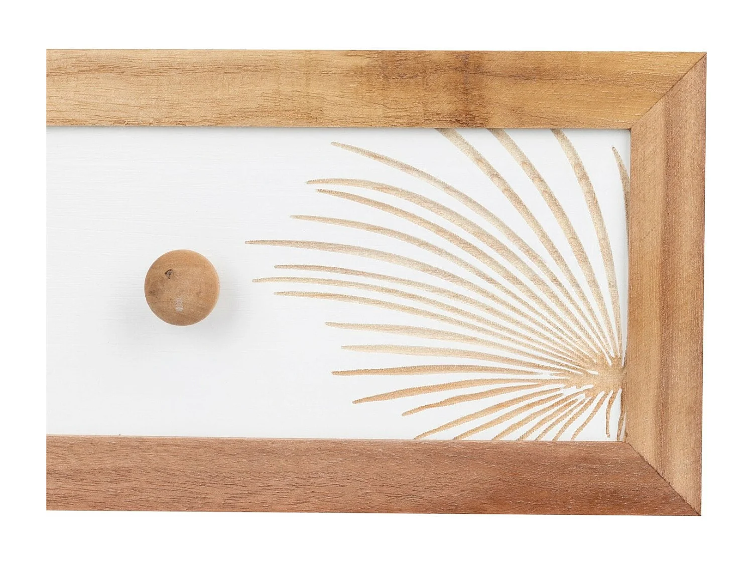 Perchero 4 Ganchos Madera Talla 72x4x15 Cm