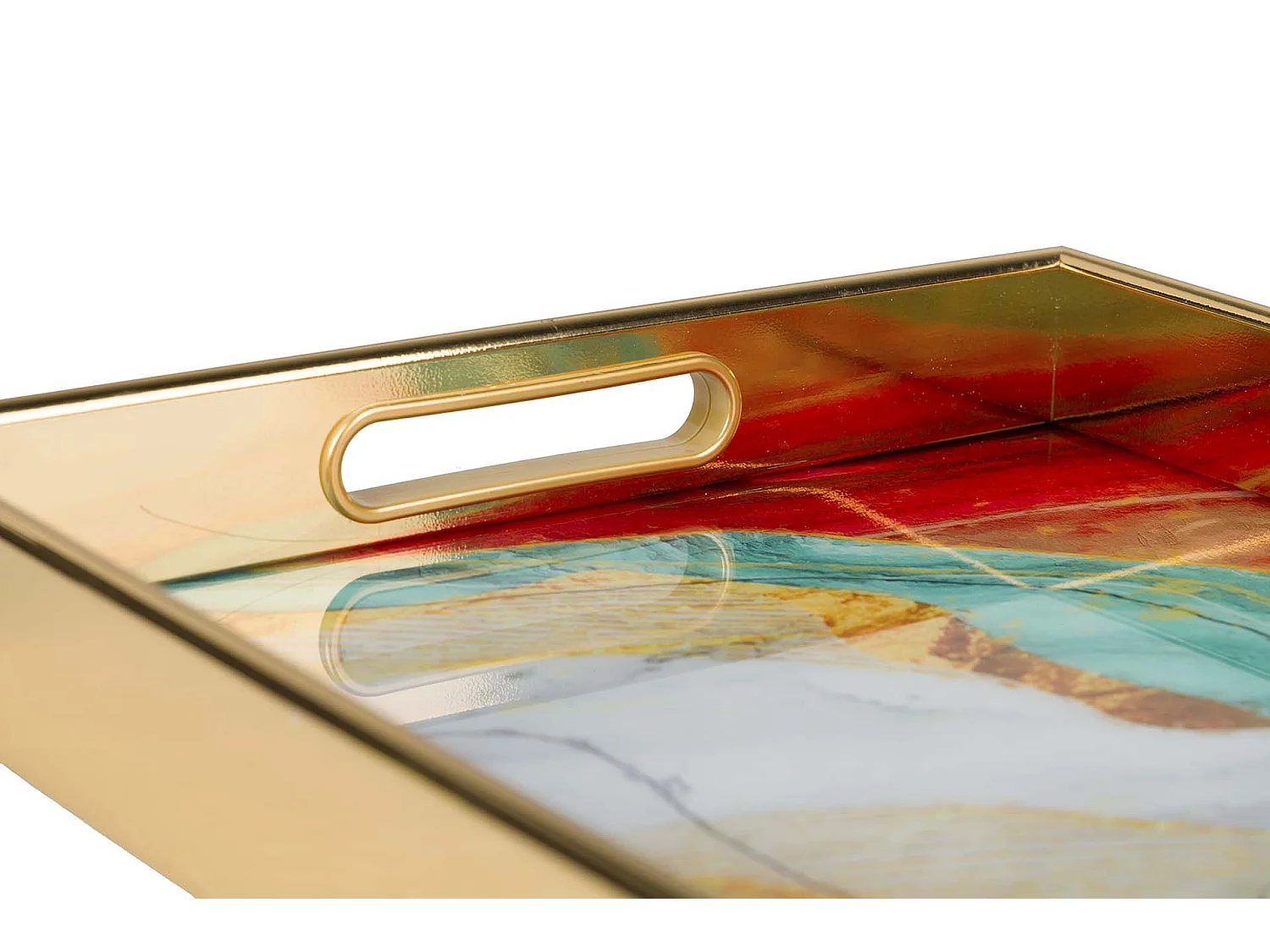 Set 2 Bandejas Cristal Pu 40x30x5 35x25x5 Cm