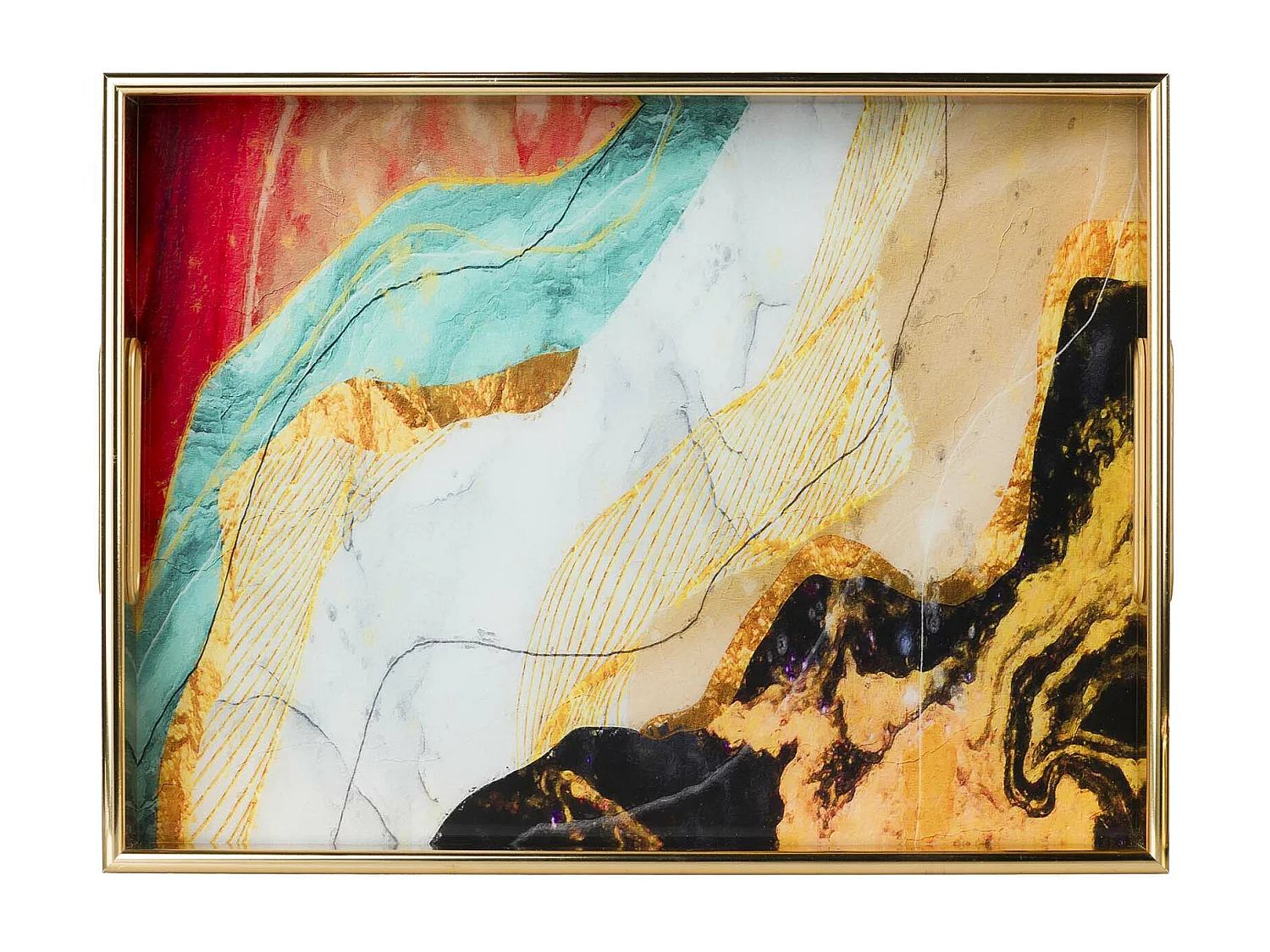 Set 2 Bandejas Cristal Pu 40x30x5 35x25x5 Cm