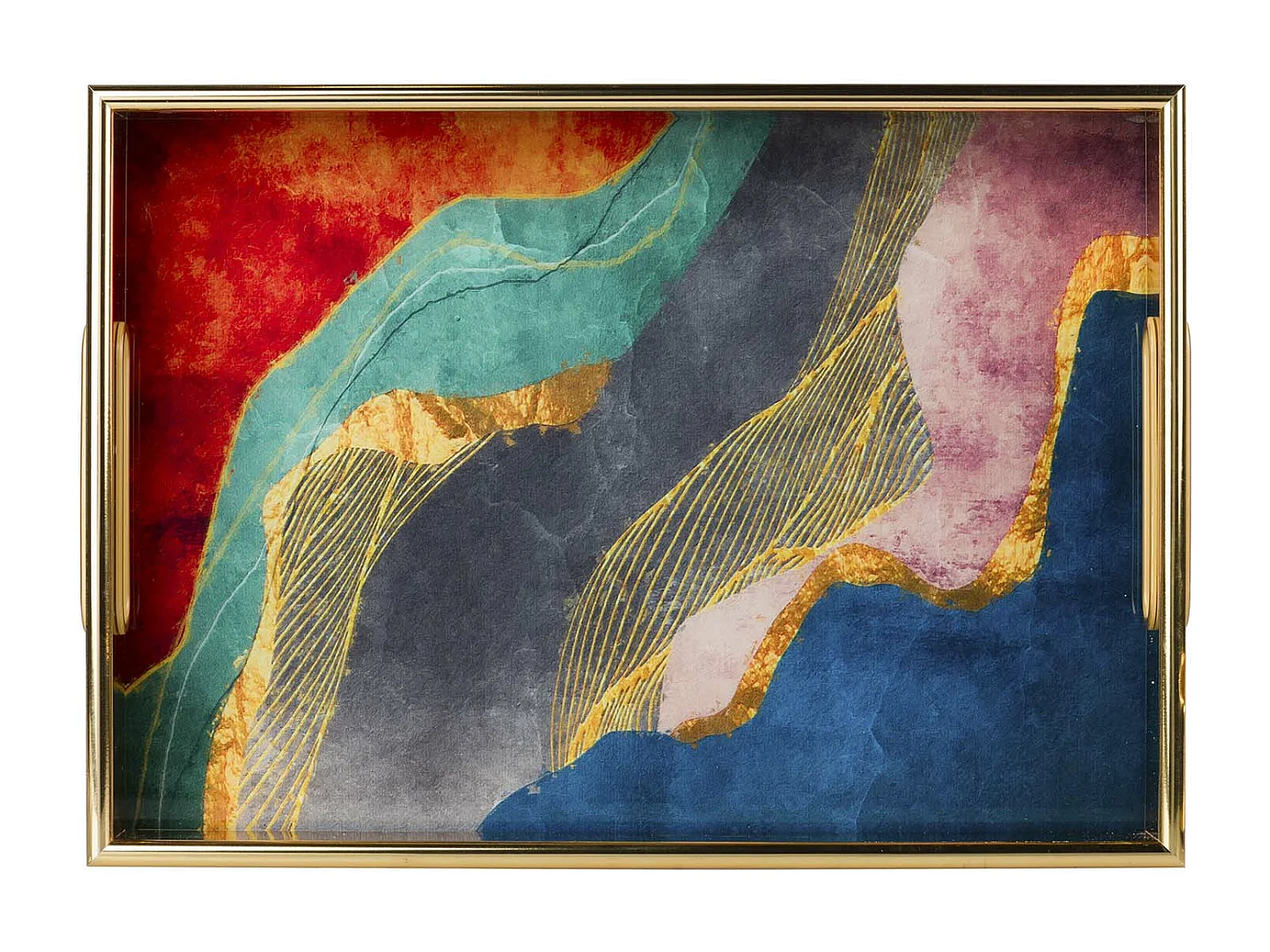 Set 2 Bandejas Cristal Pu 40x30x5 35x25x5 Cm