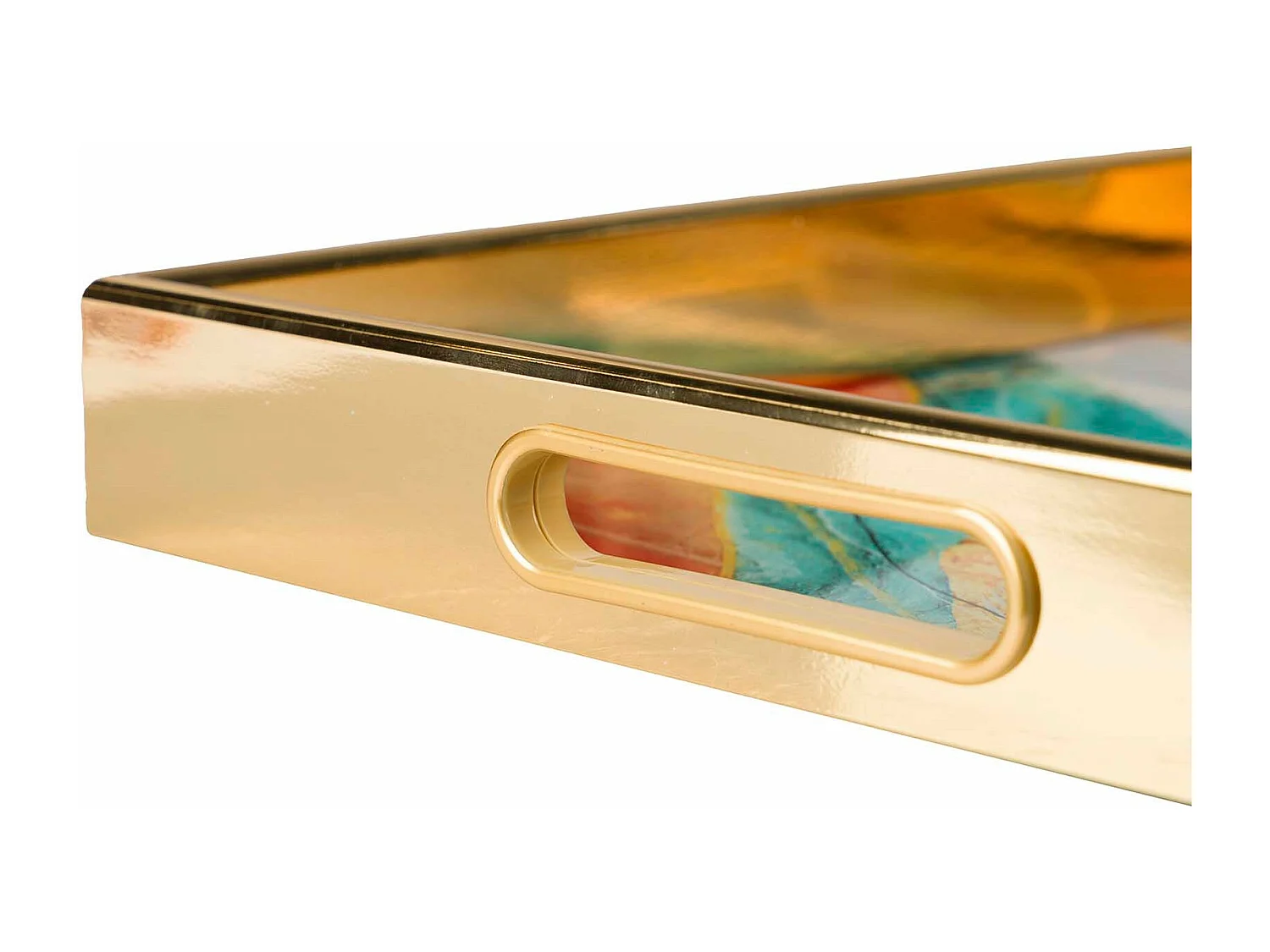 Set 2 Bandejas Cristal Pu 40x30x5 35x25x5 Cm