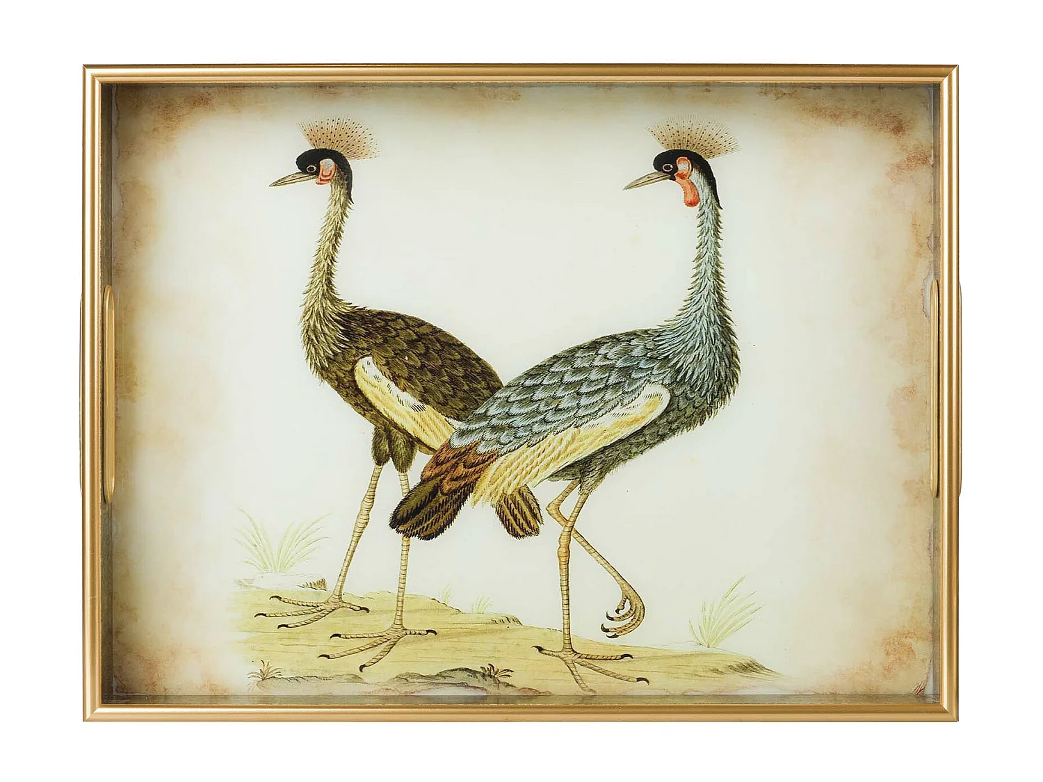 Set 2 Bandejas Cristal Pu 40x30x5 35x25x5 Cm