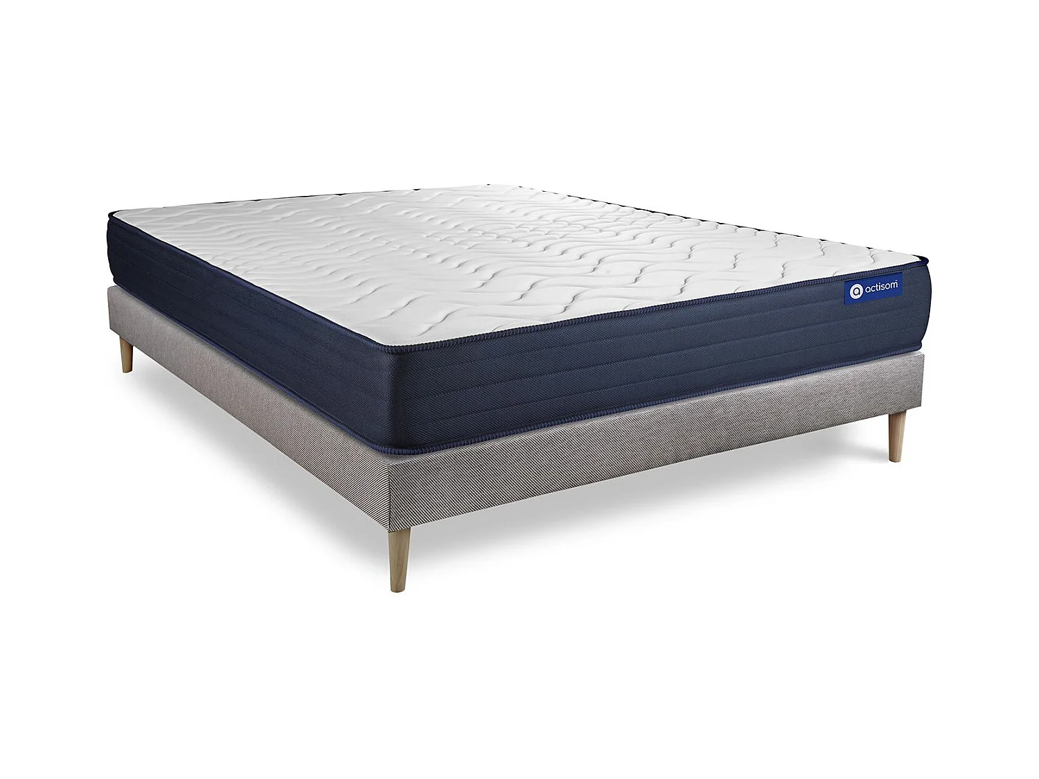 Lattenbodem en Actimemo life matras 130x190cm , matrasdikte : 22 cm , traagschuim , zeer stevig, 5 comfortzones