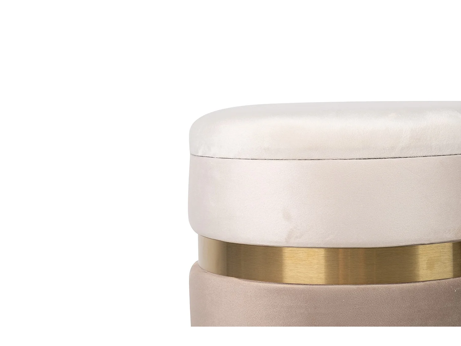 Set 2 Puffs Velvet 36x36x44 31x31x38 Cm