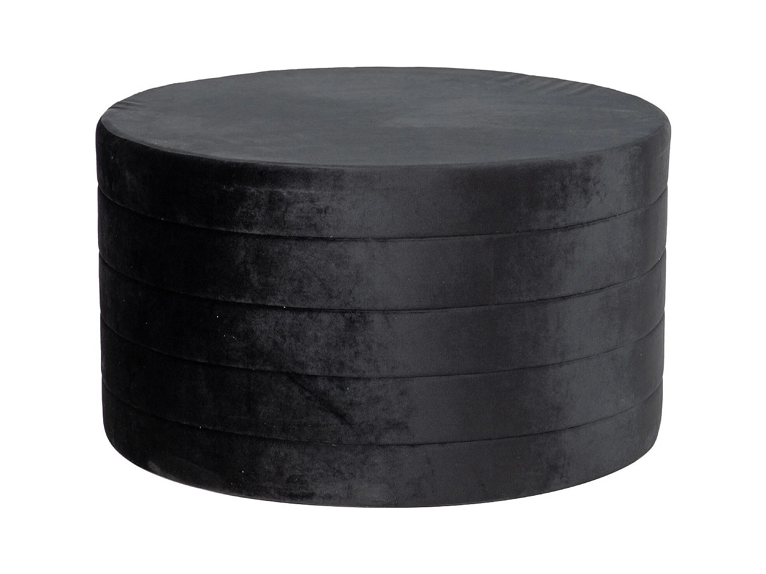 Set 3 Puffs Velvet 80x80x45 60x60x40 40x40x35 Cm