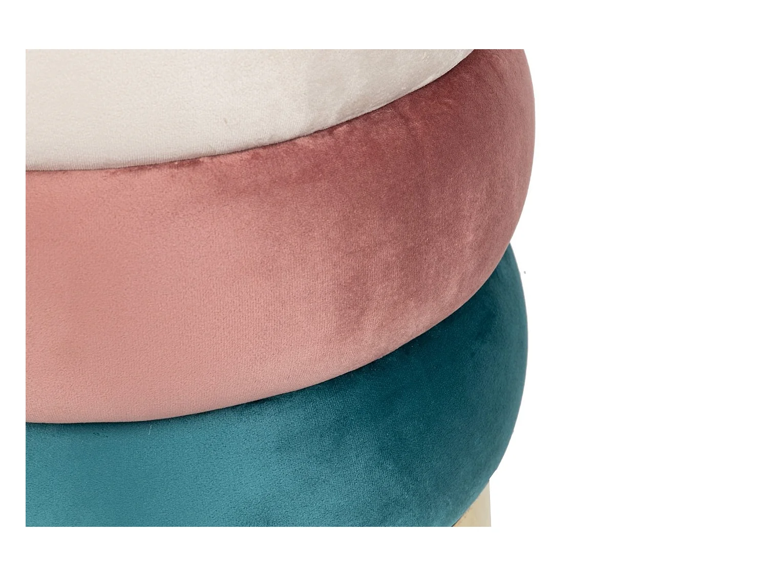 Puff Velvet Con Base Metal 40x40x43 Cm