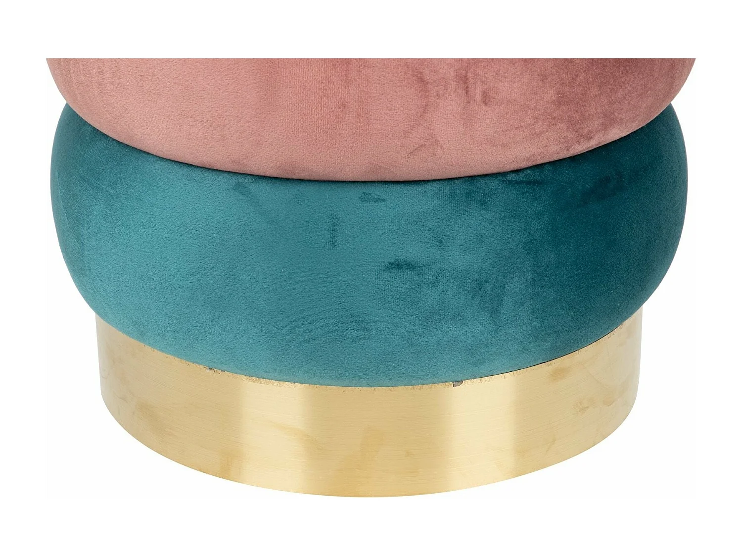 Puff Velvet Con Base Metal 40x40x43 Cm