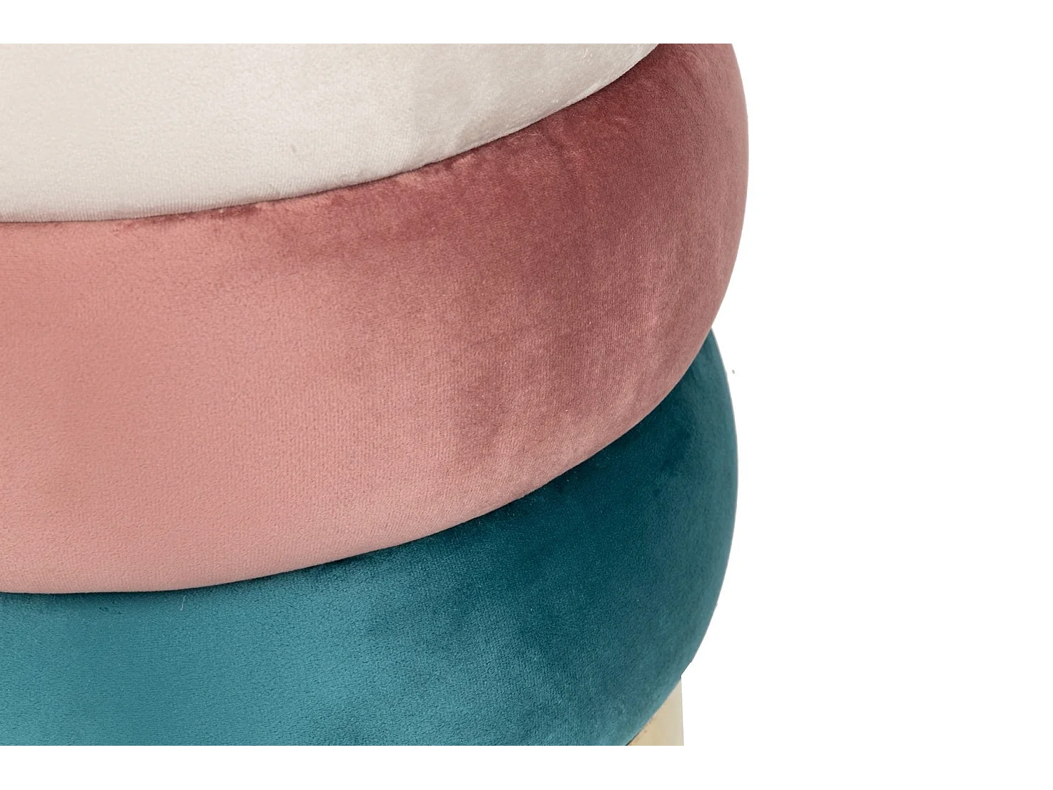 Puff Velvet Con Base Metal 40x40x43 Cm