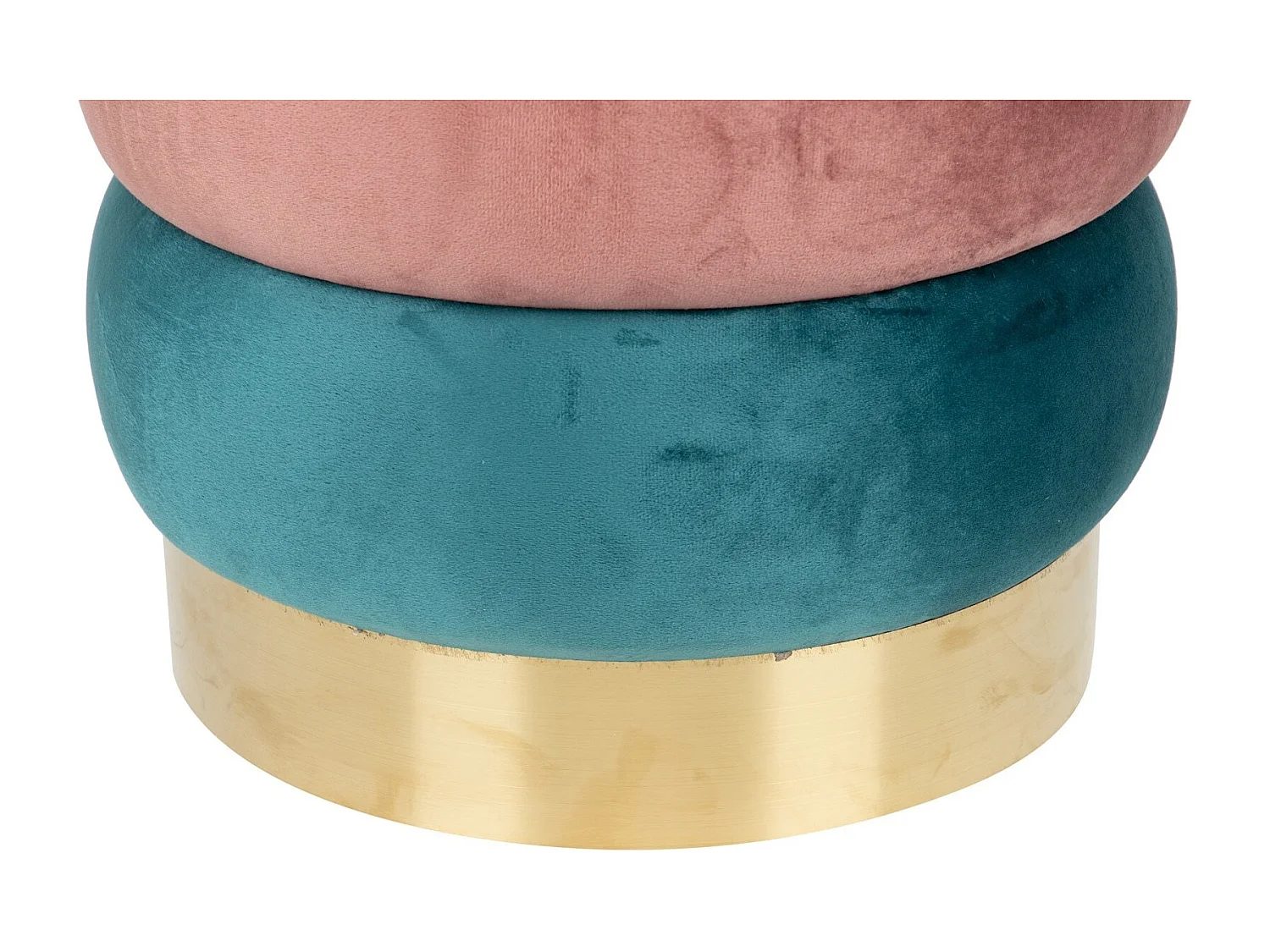 Puff Velvet Con Base Metal 40x40x43 Cm