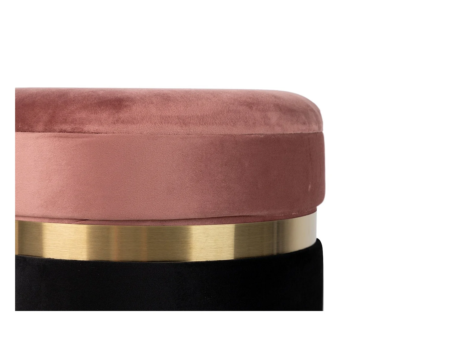 Set 2 Puffs Velvet 36x36x44 31x31x38 Cm