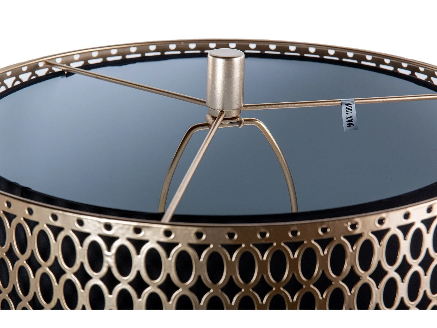 Lampara Suelo Metal Negra-dorada 41x41x164 Cm