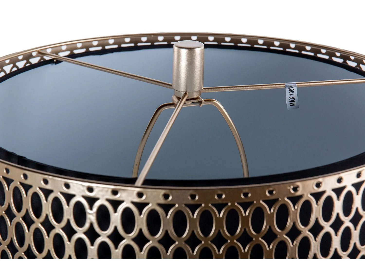 Lampara Suelo Metal Negra-dorada 41x41x164 Cm