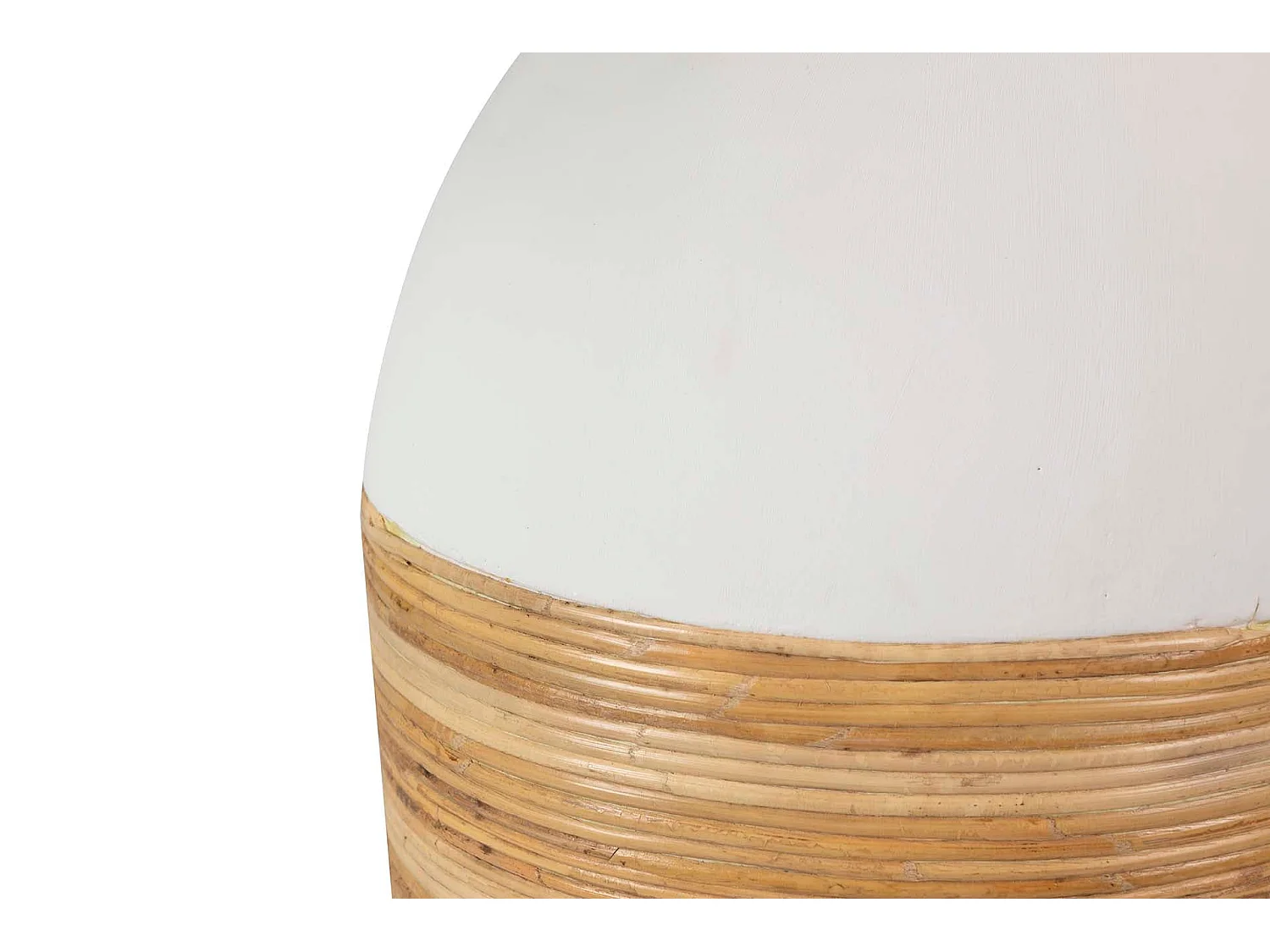 Lampara Suelo Ceramica Ratan Blanco 50x50x192 Cm