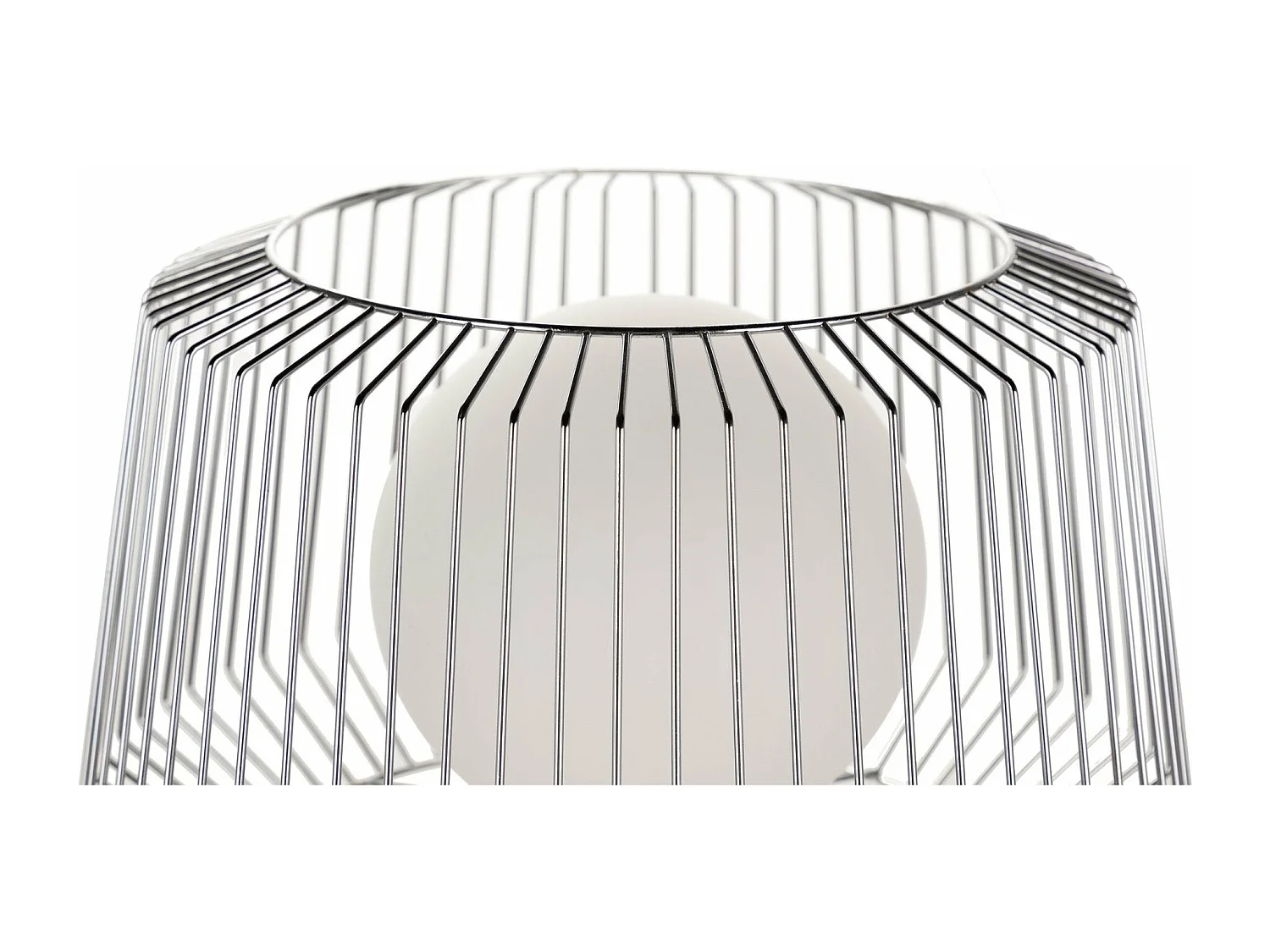 Lampara Suelo Metal Plateado Blanco 40x40x162,5 Cm