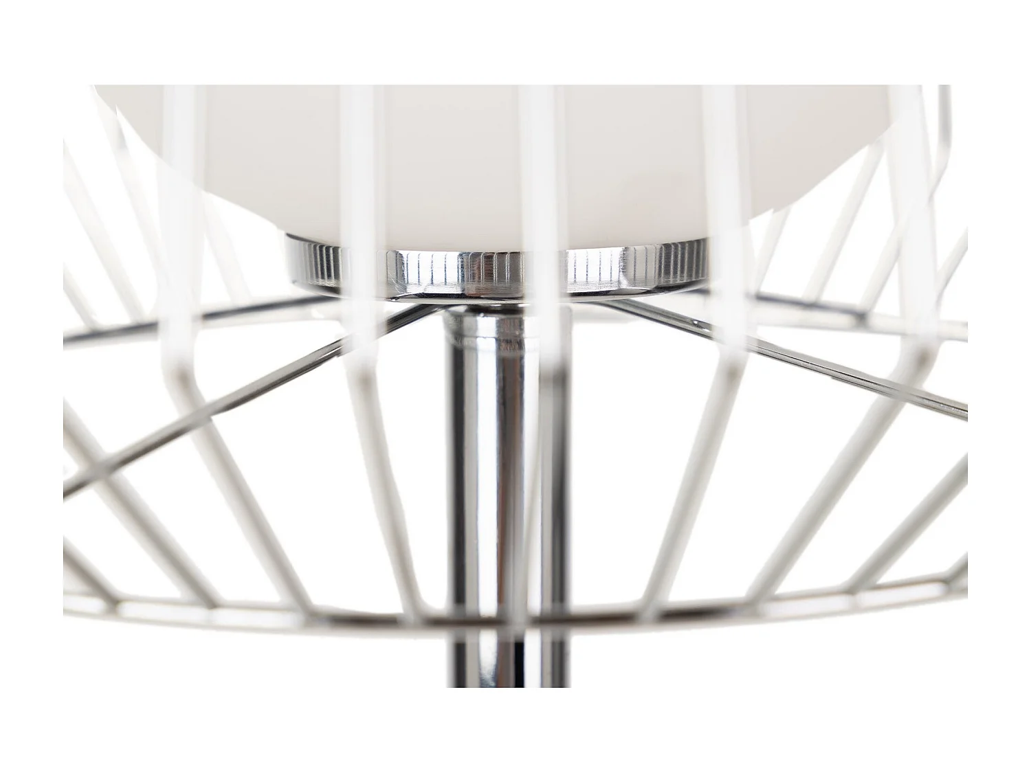 Lampara Suelo Metal Plateado Blanco 40x40x162,5 Cm