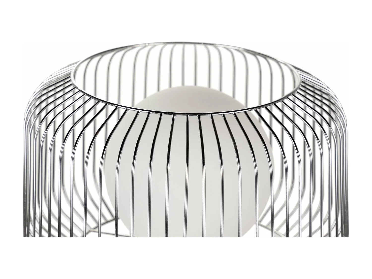 Lampara Suelo Metal Plateado Blanco 40x40x163 Cm