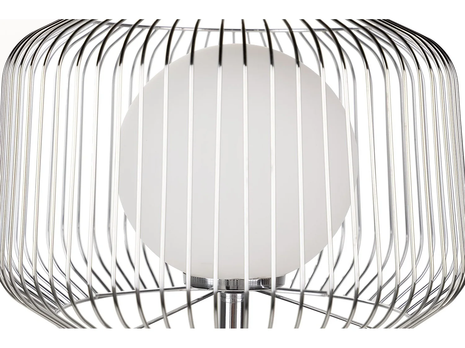 Lampara Suelo Metal Plateado Blanco 40x40x163 Cm