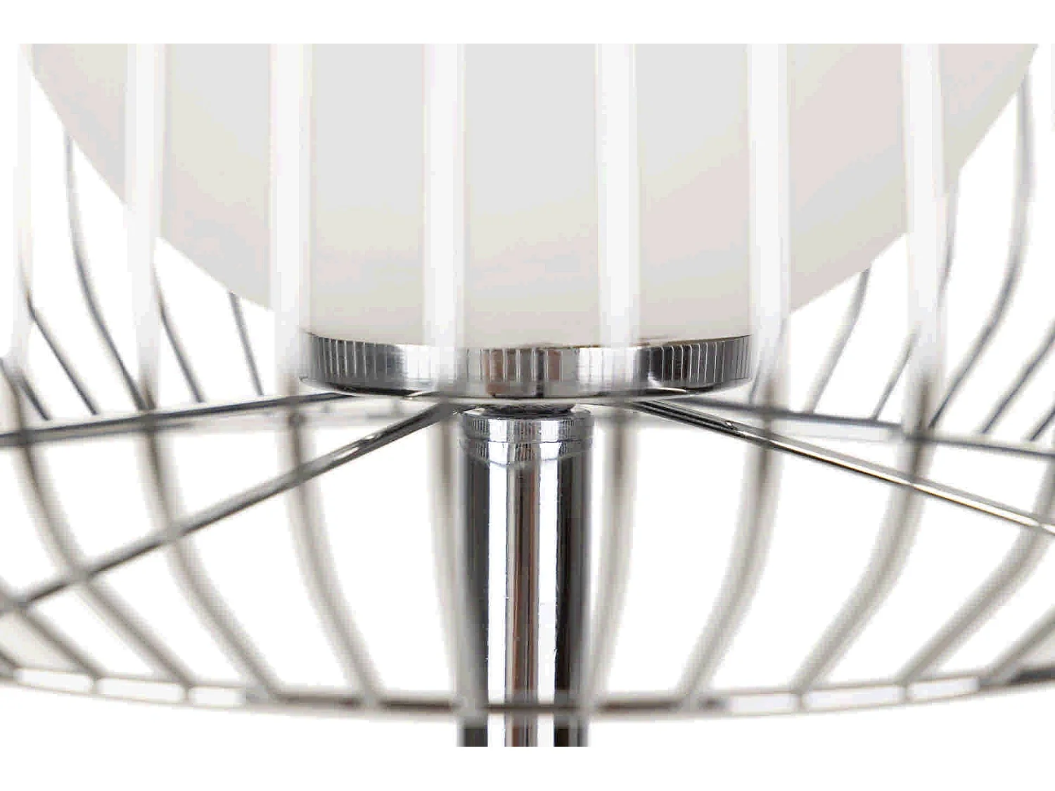 Lampara Suelo Metal Plateado Blanco 40x40x163 Cm